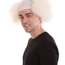 HPO Half Bald Head Mens Short Wig, Grey Men's 37 HPO Half Bald Head Mens Short Wig, Grey Men's