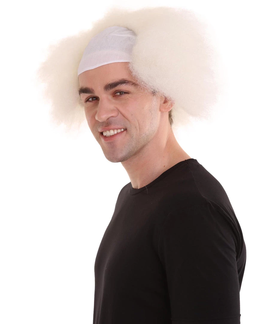 HPO Half Bald Head Mens Short Wig, Grey Men's 8 HPO Half Bald Head Mens Short Wig, Grey Men's