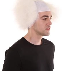 HPO Half Bald Head Mens Short Wig, Grey Men's 42 HPO Half Bald Head Mens Short Wig, Grey Men's