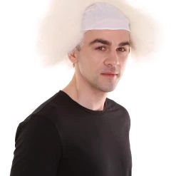 HPO Half Bald Head Mens Short Wig, Grey Men's 43 HPO Half Bald Head Mens Short Wig, Grey Men's