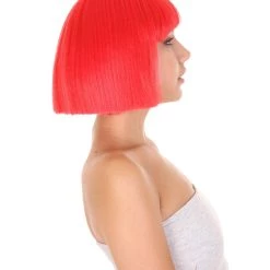 HPO Christmas Australian Singer Womens Wig | Red & Green Holiday Wigs | Premium Breathable Capless Cap