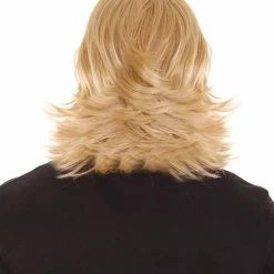 HPO 70's Disco Mens Wig & Mustache | Blonde Retro Wig | Premium Breathable Capless Cap Men's