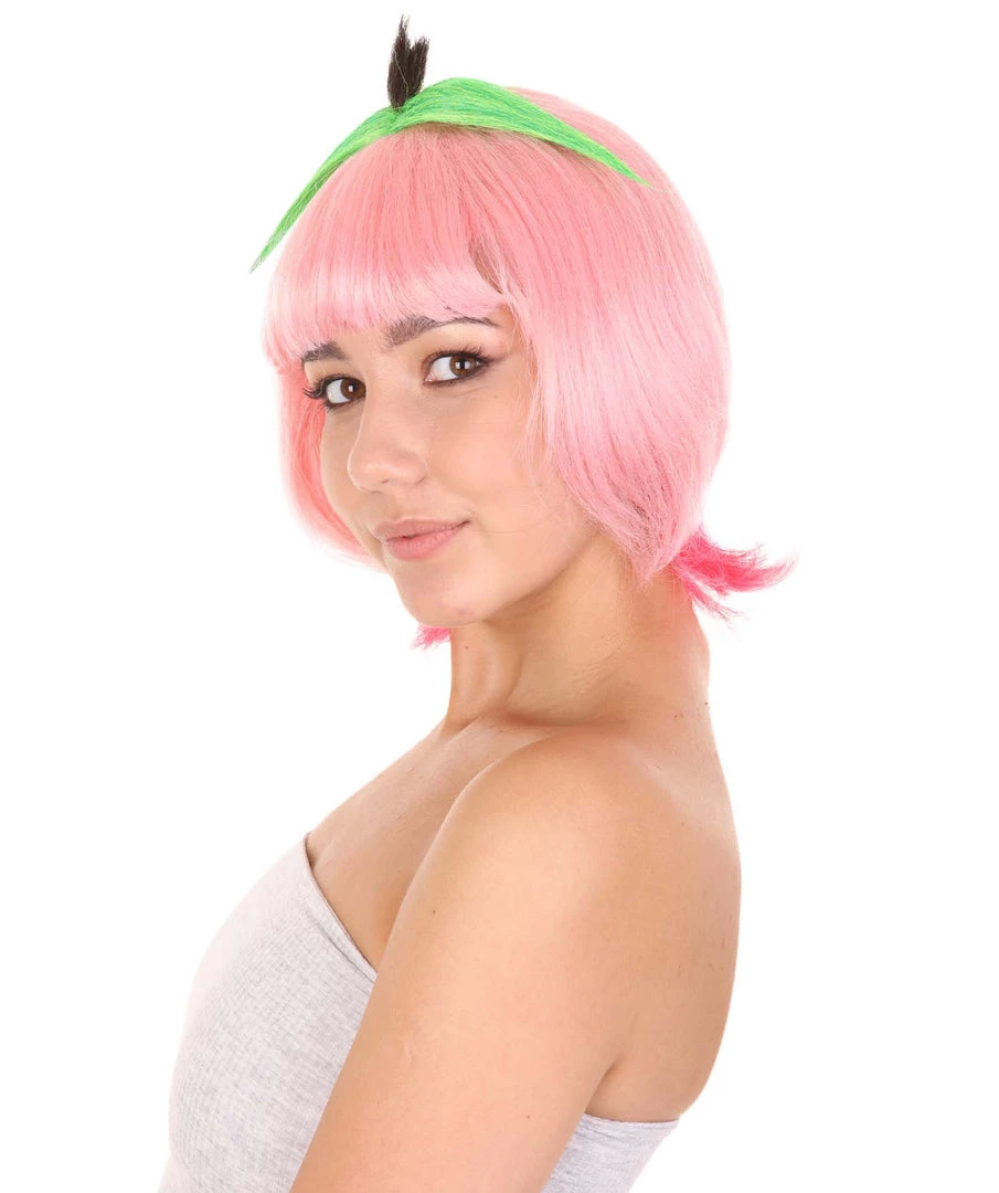 HPO Women's Peach Womens Wig | Bob Party Ready Fancy Cosplay Halloween Wig | Premium Breathable Capless Cap 2 HPO Women's Peach Womens Wig | Bob Party Ready Fancy Cosplay Halloween Wig | Premium Breathable Capless Cap