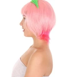 HPO Women's Peach Womens Wig | Bob Party Ready Fancy Cosplay Halloween Wig | Premium Breathable Capless Cap 11 HPO Women's Peach Womens Wig | Bob Party Ready Fancy Cosplay Halloween Wig | Premium Breathable Capless Cap