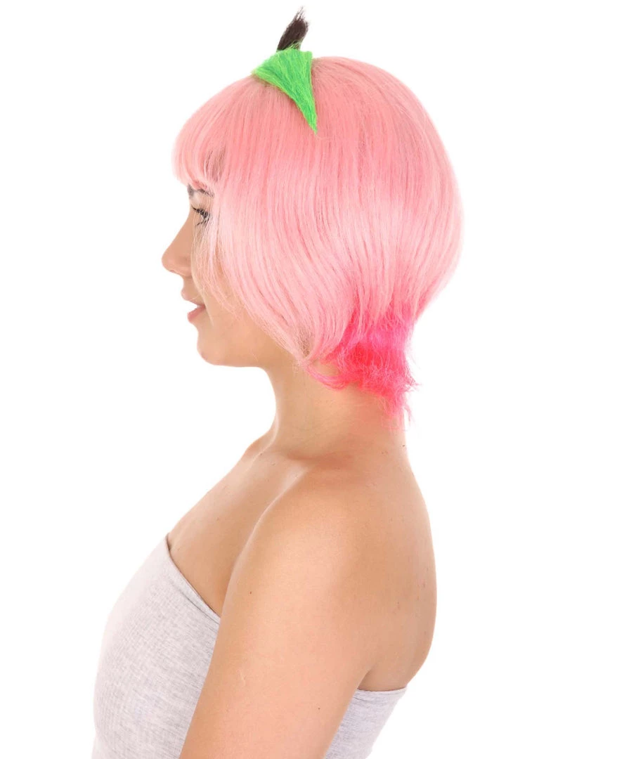 HPO Women's Peach Womens Wig | Bob Party Ready Fancy Cosplay Halloween Wig | Premium Breathable Capless Cap 3 HPO Women's Peach Womens Wig | Bob Party Ready Fancy Cosplay Halloween Wig | Premium Breathable Capless Cap