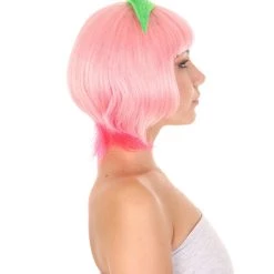 HPO Women's Peach Womens Wig | Bob Party Ready Fancy Cosplay Halloween Wig | Premium Breathable Capless Cap 13 HPO Women's Peach Womens Wig | Bob Party Ready Fancy Cosplay Halloween Wig | Premium Breathable Capless Cap