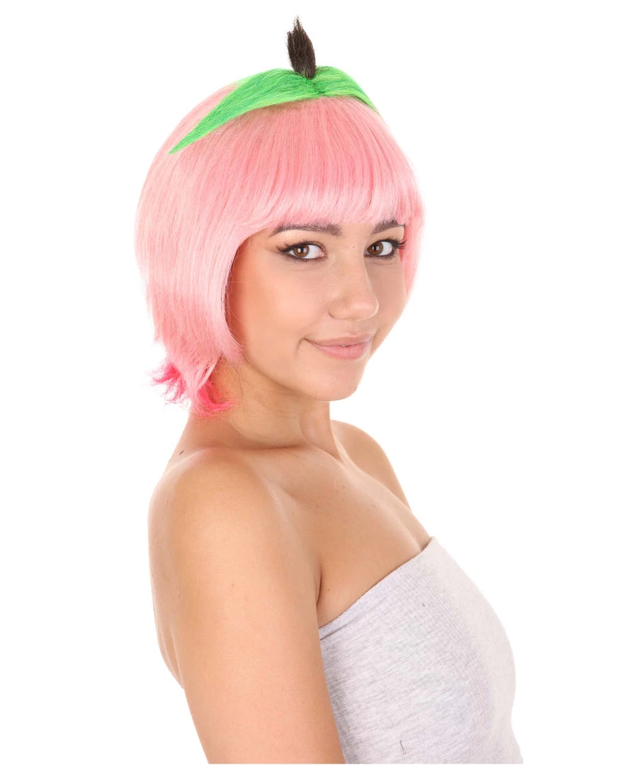 HPO Women's Peach Womens Wig | Bob Party Ready Fancy Cosplay Halloween Wig | Premium Breathable Capless Cap 6 HPO Women's Peach Womens Wig | Bob Party Ready Fancy Cosplay Halloween Wig | Premium Breathable Capless Cap
