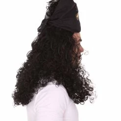HPO Men's Captain Pirate Mens Curly Wig | Movie Character Cosplay Halloween Wig | Premium Breathable Capless Cap 14 HPO Men's Captain Pirate Mens Curly Wig | Movie Character Cosplay Halloween Wig | Premium Breathable Capless Cap