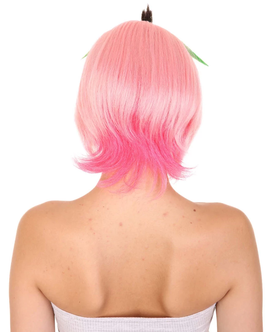 HPO Women's Peach Womens Wig | Bob Party Ready Fancy Cosplay Halloween Wig | Premium Breathable Capless Cap 4 HPO Women's Peach Womens Wig | Bob Party Ready Fancy Cosplay Halloween Wig | Premium Breathable Capless Cap