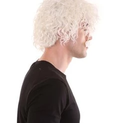 HPO Men's Albert Einstein Mens Wig And Mustache | Historical Halloween Wig | Premium Breathable Capless Cap