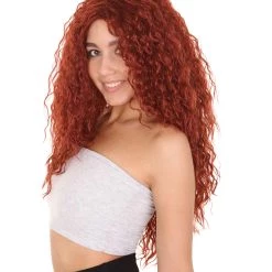 HPO Women's Princess Womens Wig | Super Size Jumbo TV/Movie Auburn Wig | Premium Breathable Capless Cap