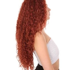 HPO Women's Princess Womens Wig | Super Size Jumbo TV/Movie Auburn Wig | Premium Breathable Capless Cap