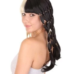 HPO Singer Womens Wig | Fancy Style Blonde Black Wig | Premium Breathable Capless Cap Women's