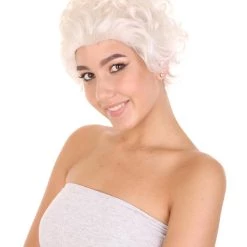 HPO Women's Women Santa Claus Wig | Blonde Merry Christmas Wig | Premium Breathable Capless Cap