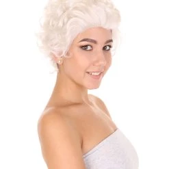 HPO Women's Women Santa Claus Wig | Blonde Merry Christmas Wig | Premium Breathable Capless Cap