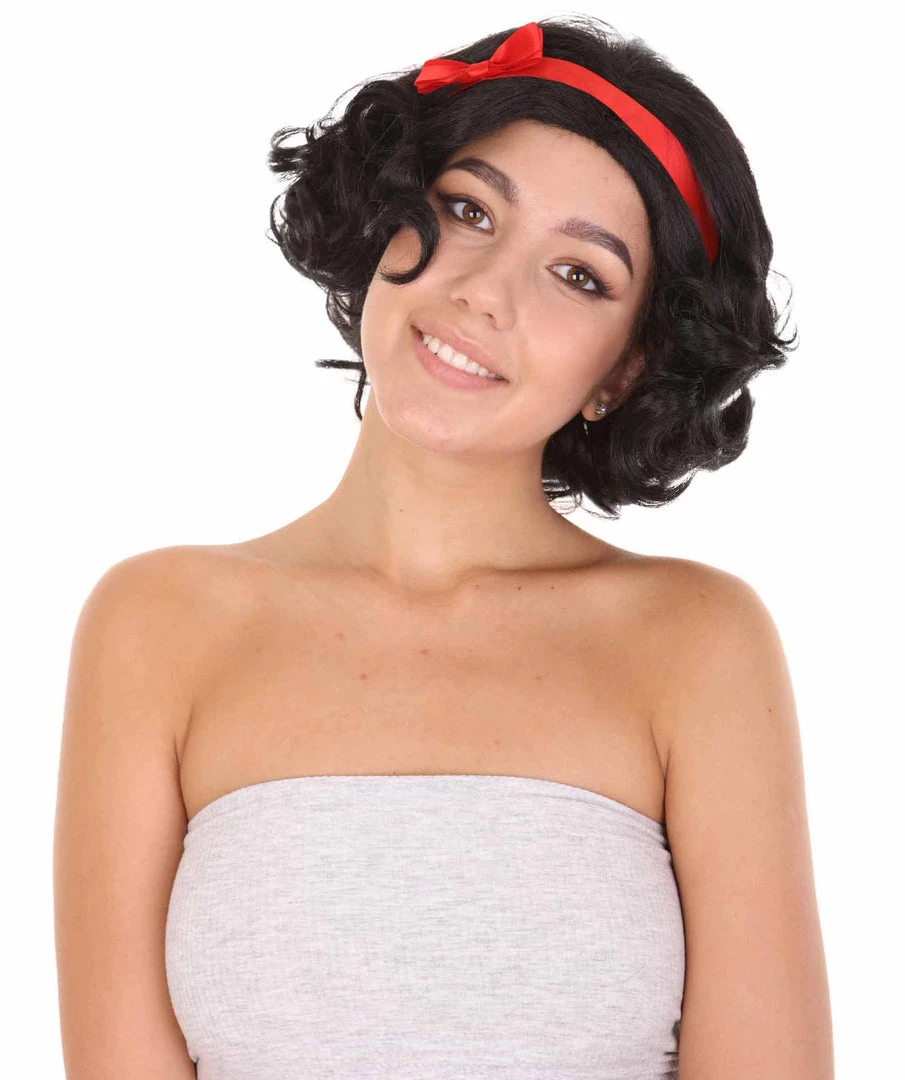 HPO Men's Princess Womens Wig | Black Short Queen Wig | Premium Breathable Capless Cap 1 HPO Men's Princess Womens Wig | Black Short Queen Wig | Premium Breathable Capless Cap