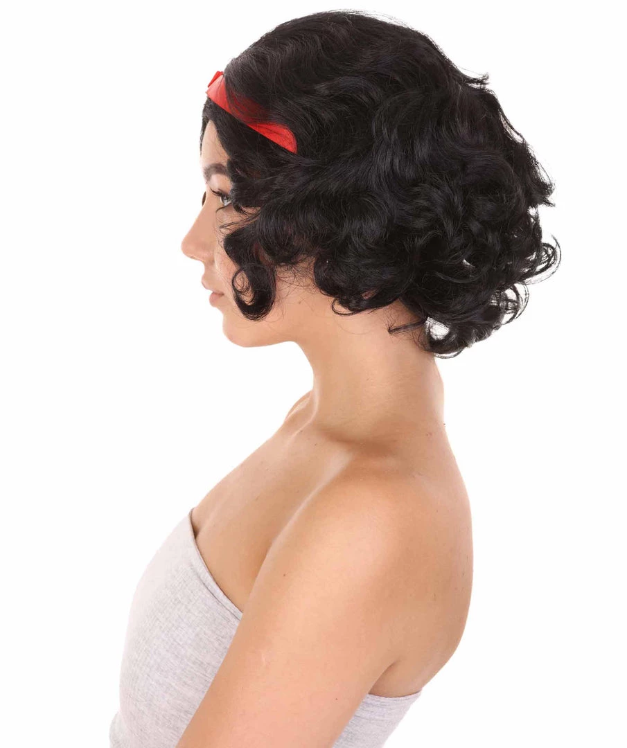 HPO Men's Princess Womens Wig | Black Short Queen Wig | Premium Breathable Capless Cap 4 HPO Men's Princess Womens Wig | Black Short Queen Wig | Premium Breathable Capless Cap