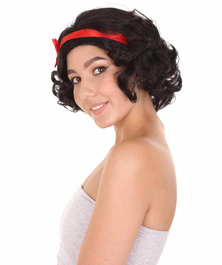 HPO Men's Princess Womens Wig | Black Short Queen Wig | Premium Breathable Capless Cap 3 HPO Men's Princess Womens Wig | Black Short Queen Wig | Premium Breathable Capless Cap