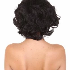 HPO Men's Princess Womens Wig | Black Short Queen Wig | Premium Breathable Capless Cap 13 HPO Men's Princess Womens Wig | Black Short Queen Wig | Premium Breathable Capless Cap