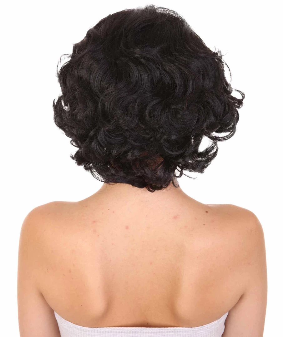 HPO Men's Princess Womens Wig | Black Short Queen Wig | Premium Breathable Capless Cap 5 HPO Men's Princess Womens Wig | Black Short Queen Wig | Premium Breathable Capless Cap