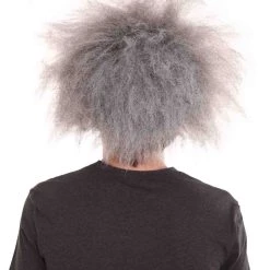 HPO Half Bald Head Mens Short Wig, Grey Men's 34 HPO Half Bald Head Mens Short Wig, Grey Men's