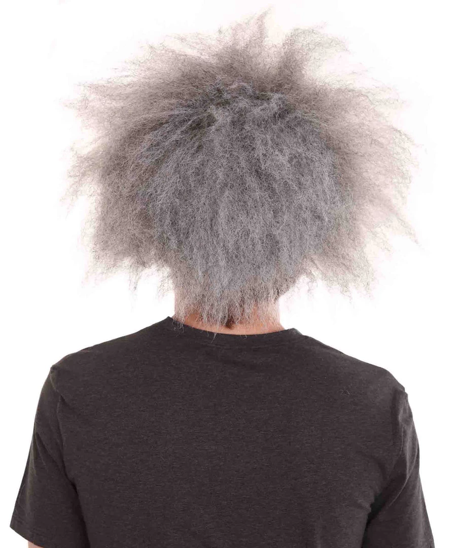 HPO Half Bald Head Mens Short Wig, Grey Men's 5 HPO Half Bald Head Mens Short Wig, Grey Men's