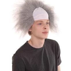 HPO Half Bald Head Mens Short Wig, Grey Men's 36 HPO Half Bald Head Mens Short Wig, Grey Men's