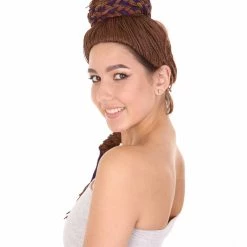 HPO Womens Superhero Braided Wig | Brown TV/Movie Wigs | Premium Breathable Capless Cap
