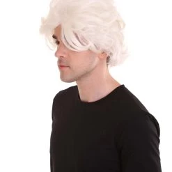 HPO Men's Crazy Scientist Mens Wig | White Cosplay Halloween Wig | Premium Breathable Capless Cap 11 HPO Men's Crazy Scientist Mens Wig | White Cosplay Halloween Wig | Premium Breathable Capless Cap