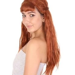 HPO Women's Comic Half-wavy Wig | Peach Wigs | Premium Breathable Capless Cap