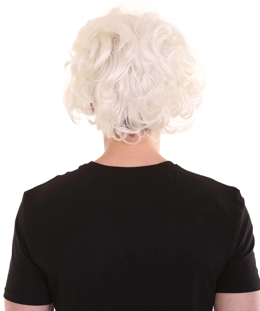 HPO Men's Crazy Scientist Mens Wig | White Cosplay Halloween Wig | Premium Breathable Capless Cap 4 HPO Men's Crazy Scientist Mens Wig | White Cosplay Halloween Wig | Premium Breathable Capless Cap