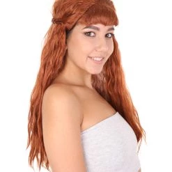 HPO Women's Comic Half-wavy Wig | Peach Wigs | Premium Breathable Capless Cap