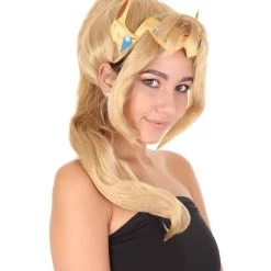 HPO Womens Fantasy Comic Cosplay Ponytail Wig | Gold TV/Movie Wigs | Premium Breathable Capless Cap Women's