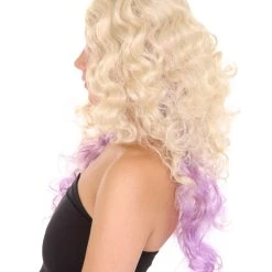 HPO Descendants 2 Mal Wig | Blond Purple TV/Movie Fancy Cosplay Halloween Wig | Premium Breathable Capless Cap 11 HPO Descendants 2 Mal Wig | Blond Purple TV/Movie Fancy Cosplay Halloween Wig | Premium Breathable Capless Cap