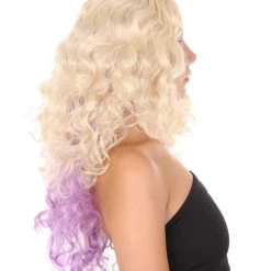 HPO Descendants 2 Mal Wig | Blond Purple TV/Movie Fancy Cosplay Halloween Wig | Premium Breathable Capless Cap 13 HPO Descendants 2 Mal Wig | Blond Purple TV/Movie Fancy Cosplay Halloween Wig | Premium Breathable Capless Cap