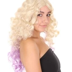 HPO Descendants 2 Mal Wig | Blond Purple TV/Movie Fancy Cosplay Halloween Wig | Premium Breathable Capless Cap 14 HPO Descendants 2 Mal Wig | Blond Purple TV/Movie Fancy Cosplay Halloween Wig | Premium Breathable Capless Cap