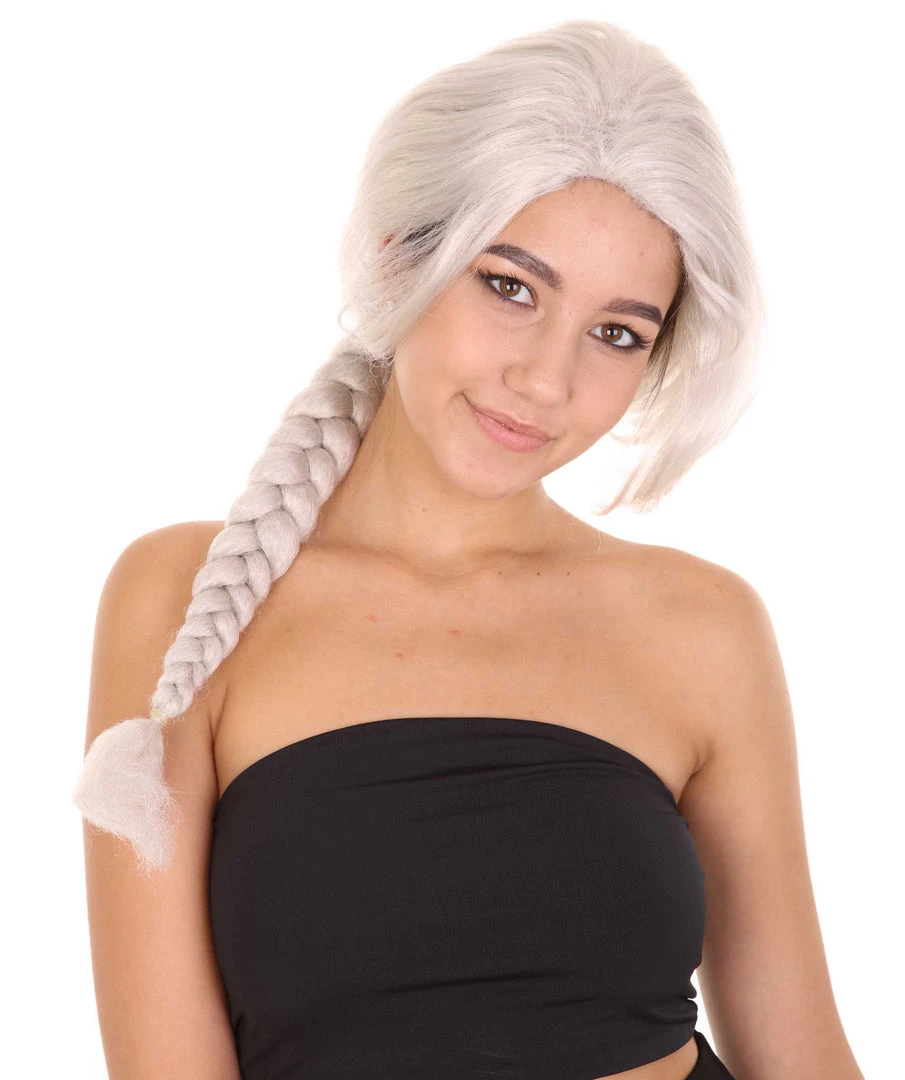 HPO Women's Womens Princess Adult Braided Wig | Blonde TV/Movie Wigs | Premium Breathable Capless Cap 2 HPO Women's Womens Princess Adult Braided Wig | Blonde TV/Movie Wigs | Premium Breathable Capless Cap