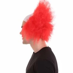 HPO Half Bald Head Mens Short Wig, Grey Men's 54 HPO Half Bald Head Mens Short Wig, Grey Men's