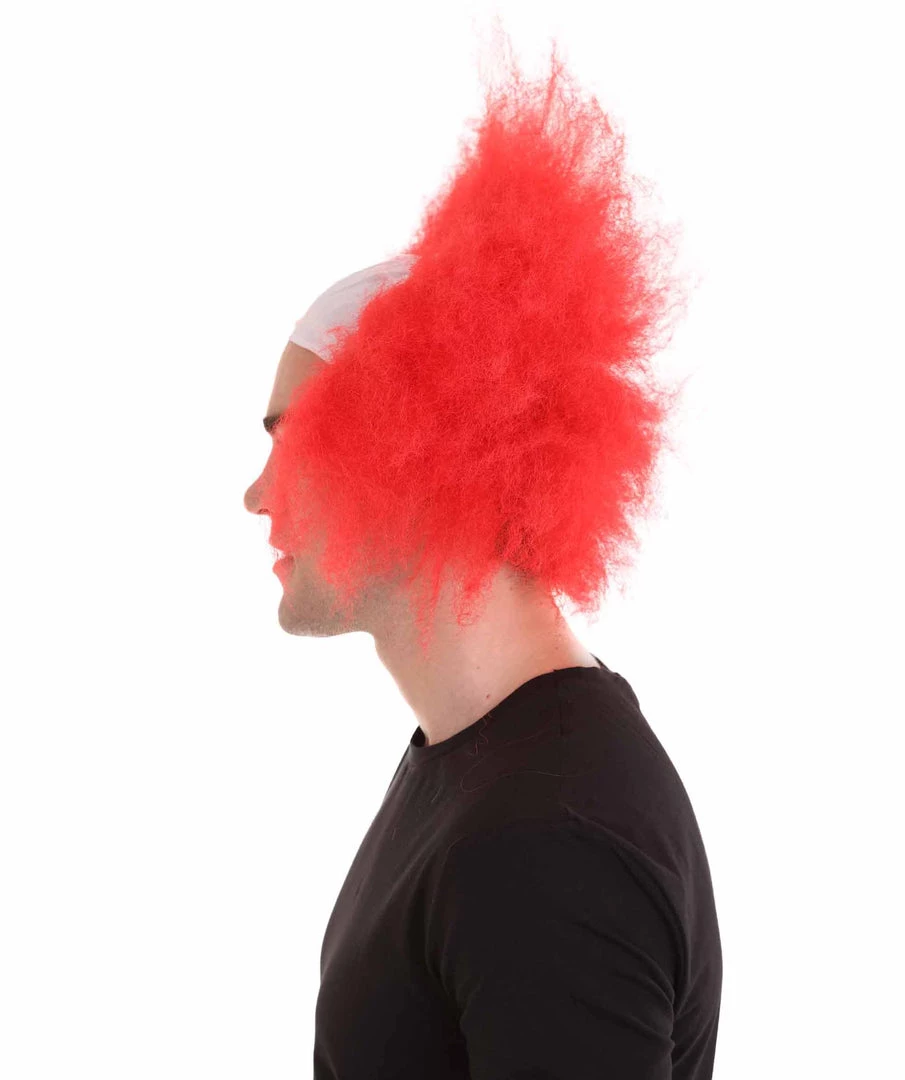 HPO Half Bald Head Mens Short Wig, Grey Men's 25 HPO Half Bald Head Mens Short Wig, Grey Men's