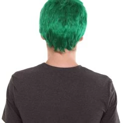 HPO Men's Men Fancy Green Wig | Premium Breathable Capless Cap