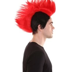HPO Men's Red And Black Mens Mohawk Wig | Cosplay Halloween Wig | Premium Breathable Capless Cap 13 HPO Men's Red And Black Mens Mohawk Wig | Cosplay Halloween Wig | Premium Breathable Capless Cap