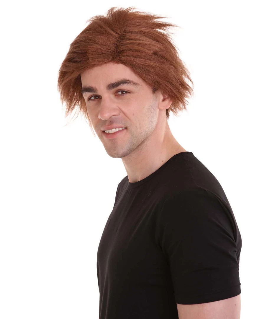 HPO Singer Men's Wig | Brown Celebtity Wig | Premium Breathable Capless Cap 2 HPO Singer Men's Wig | Brown Celebtity Wig | Premium Breathable Capless Cap