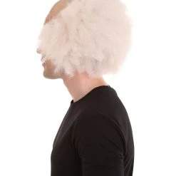 HPO Bald Old Men Style Wig | Bald Cap White Wig