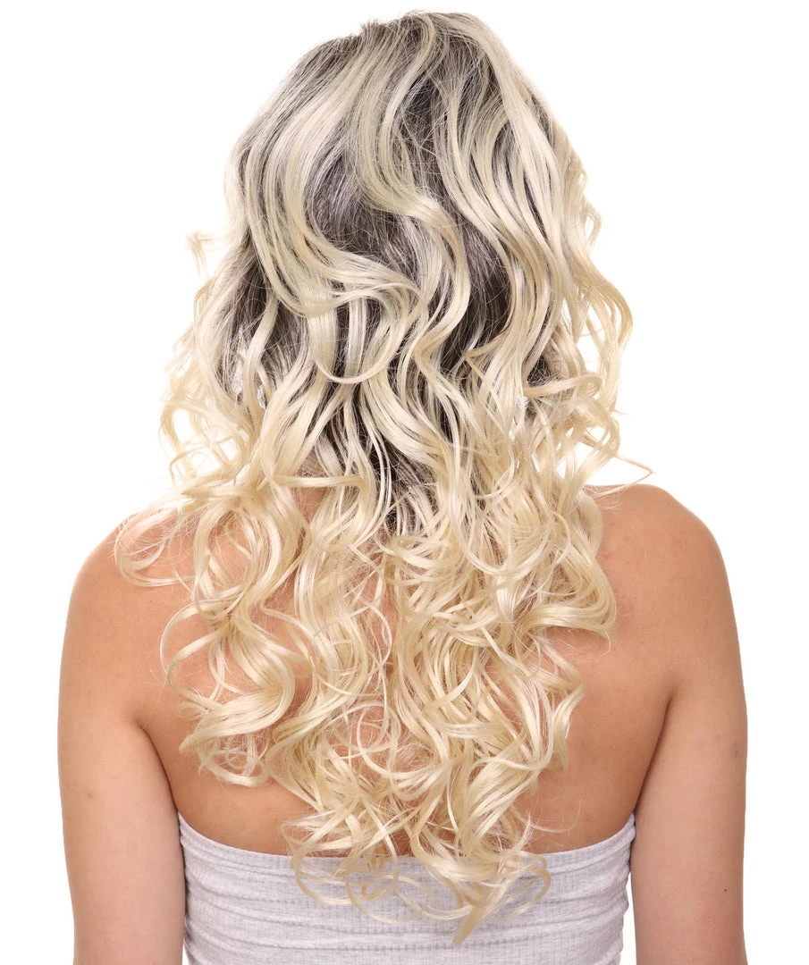 HPO Sitcom Womens Wig | Blond Curly Character Cosplay Halloween Wig | Premium Breathable Capless Cap Men's 4 HPO Sitcom Womens Wig | Blond Curly Character Cosplay Halloween Wig | Premium Breathable Capless Cap Men's