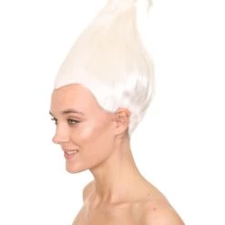HPO Troll World Tour | Women's Blonde Straight Spiked Troll Wig | Premium Breathable Capless Cap