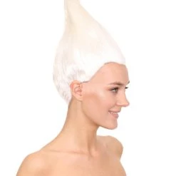 HPO Troll World Tour | Women's Blonde Straight Spiked Troll Wig | Premium Breathable Capless Cap