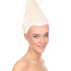 HPO Troll World Tour | Women's Blonde Straight Spiked Troll Wig | Premium Breathable Capless Cap