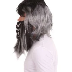 HPO Movie Mens Wig | Black Braided Bread Wig | Premium Breathable Capless Cap