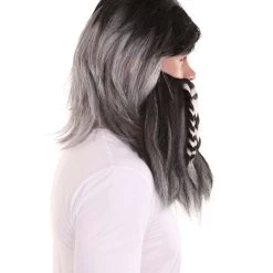 HPO Movie Mens Wig | Black Braided Bread Wig | Premium Breathable Capless Cap