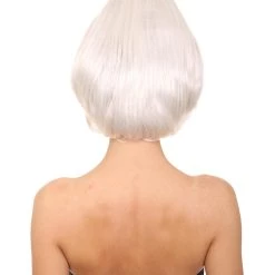 HPO Women's Womens 60's Lady Wig With Headband | White Vintage Wig | Premium Breathable Capless Cap 12 HPO Women's Womens 60's Lady Wig With Headband | White Vintage Wig | Premium Breathable Capless Cap